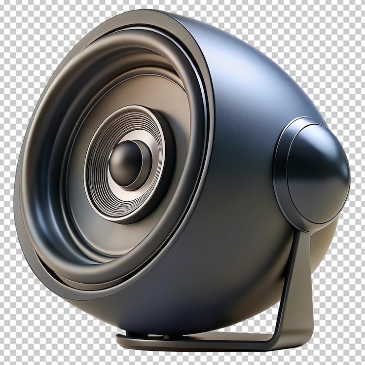 PSD orador negro 3d aislado sobre un fondo transparente