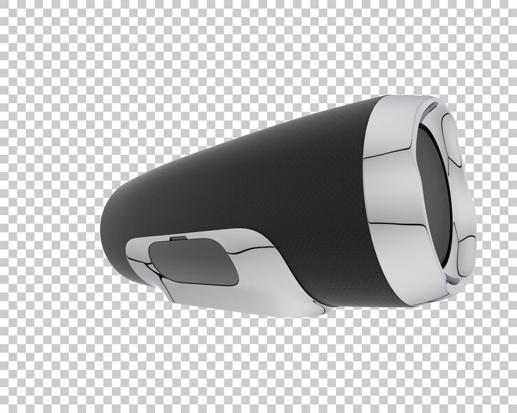PSD orador portátil aislado en el fondo ilustración de renderización 3d