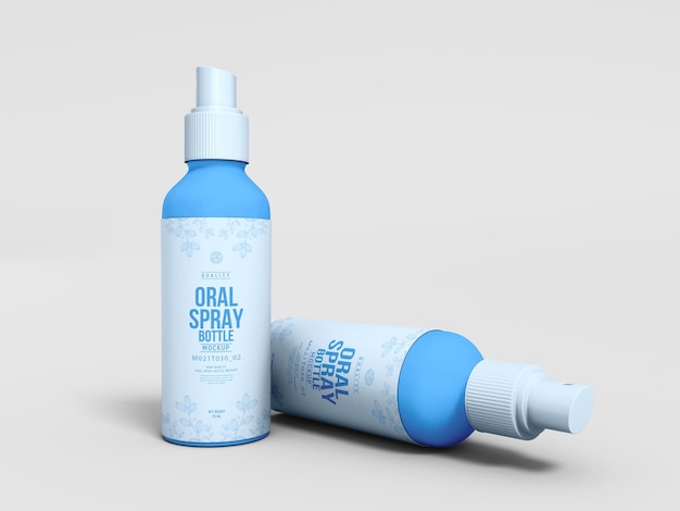 Oral spray flaschenverpackung mockup