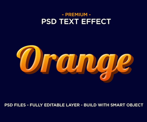 Orange 3d Premium-Texteffekt