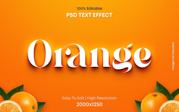 PSD orange 3d-psd-texteffekt