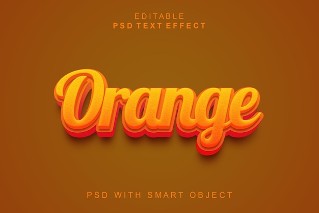 Orange 3D-Text-Effekt