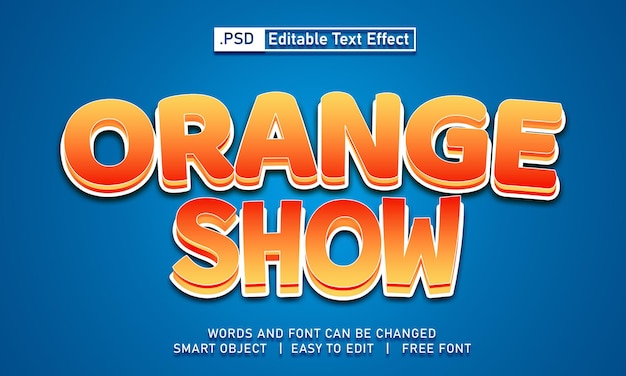 Orange Afficher l'effet de texte