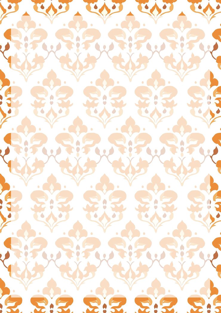 PSD orange and beige damask pattern