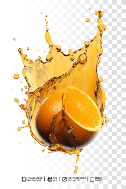 Une Orange éclabousse Dans Une éclaboussure De Liquide