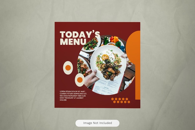 Orange flat design food promo instagram post 03