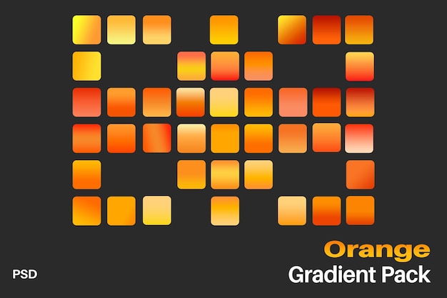 Orange Gradient Pack Quadratfarbenpalette