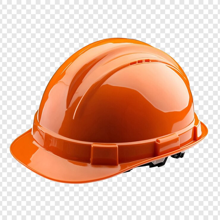 PSD orange hard hat with a red helmet on it