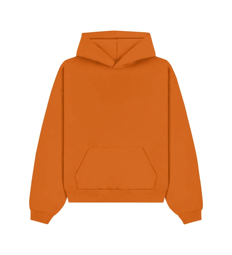 PSD orange hodie-mockup