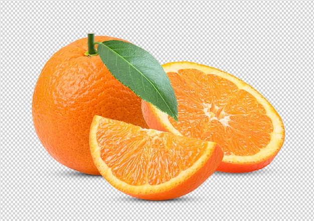 Orange isolé sur la couche alpha
