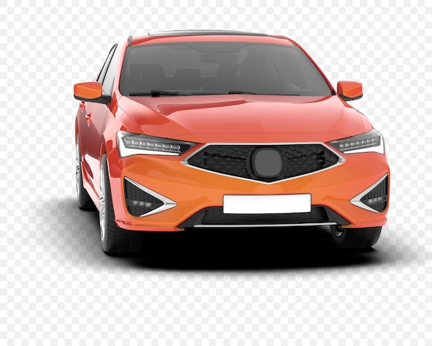 Orange Luxusauto auf der Straße