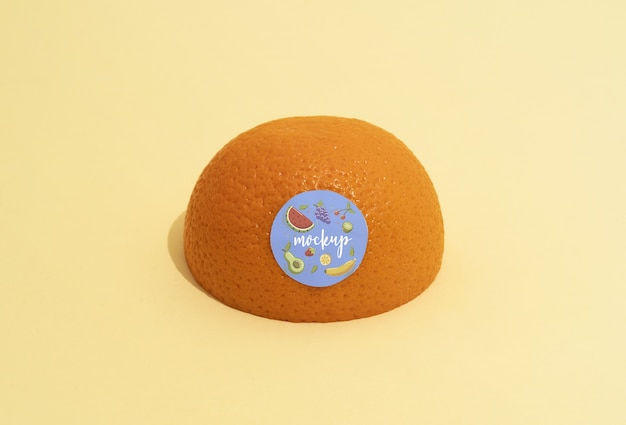 Orange avec maquette d'autocollant