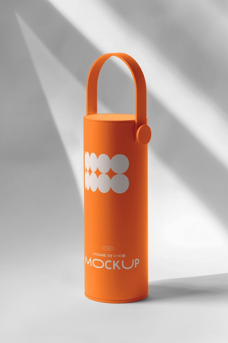 Orange Produkt im Studio-Mockup