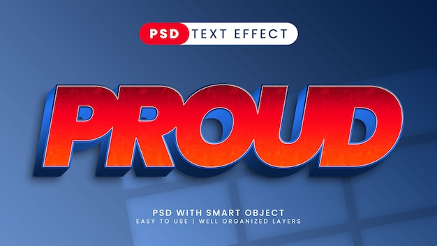 Orange proud editable and scalable vector text effect