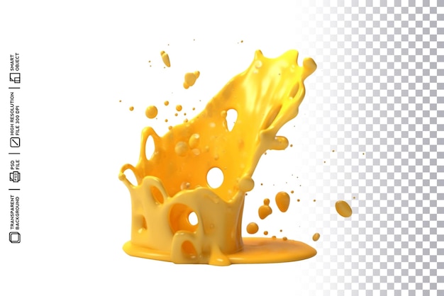 Orange splash in the air with splashes of orange juice