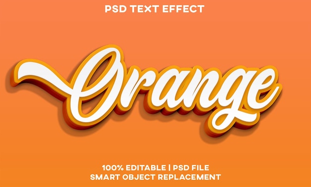 PSD orange text-effekt-stilvorlage