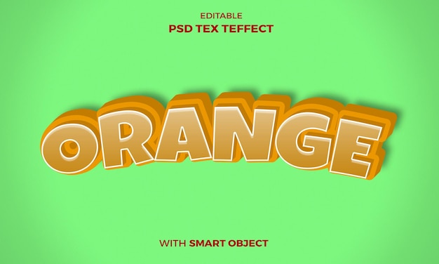 PSD orange texteffekt
