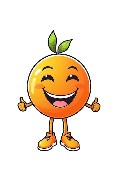PSD orange avec un visage heureux