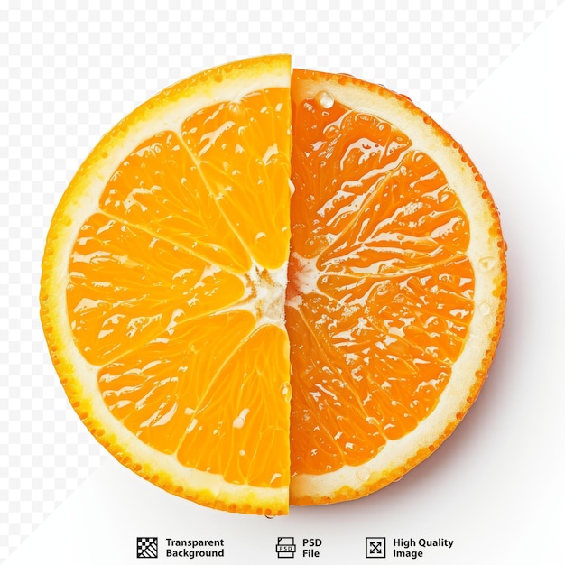 Orangefarbene hälfte