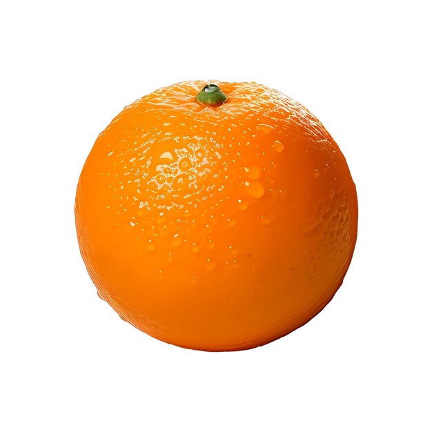 PSD orangenfrucht isoliert auf weißem hintergrund mit hoher auflösung