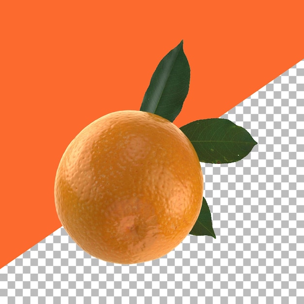 Oranges de composition avec des feuilles isolées pour l'élément de conception de fruits