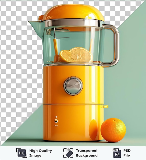 PSD des oranges dans un verre.