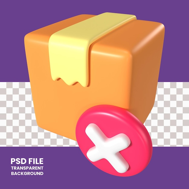 Orden cancelar icono de ilustración 3d