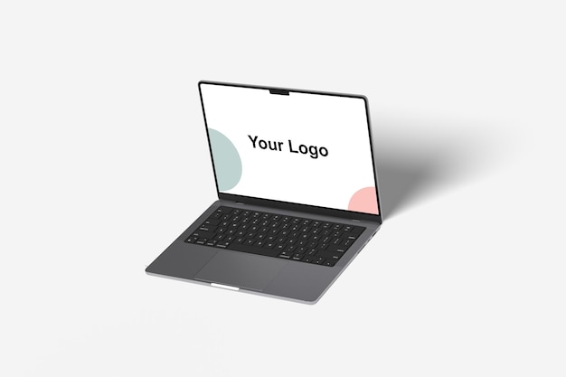 un ordinateur portable avec un écran qui indique votre logo