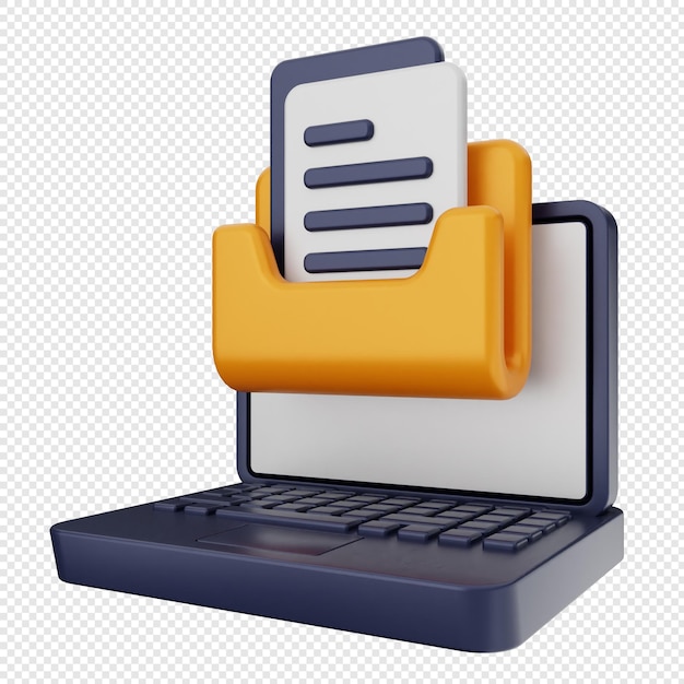 Un ordinateur portable avec un fichier 3D