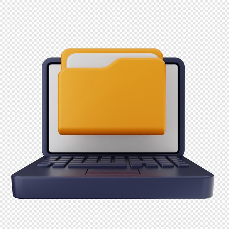 PSD un ordinateur portable avec un fichier 3d