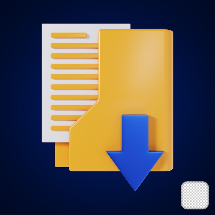 PSD ordnersymbol 3d-rendering herunterladen