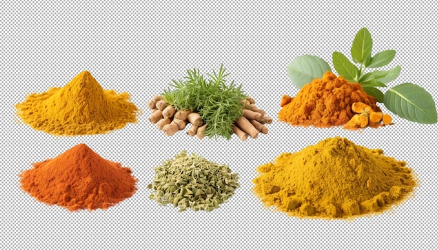Oregano, eneldo, pimienta de cayena, jengibre, cúrcuma en polvo para una mejor digestión