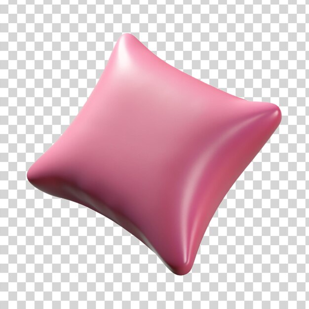 PSD un oreiller rose 3d isolé sur un fond transparent