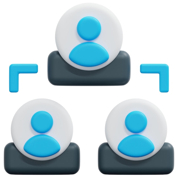 organización 3d render icono ilustración