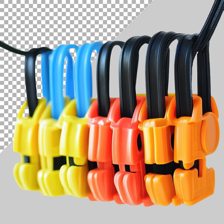 PSD organizadores de cables en un fondo transparente