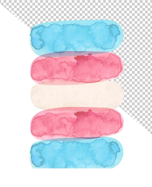 Orgulho trans psd aquarela clipart arco-íris lgbt clipart de orgulho transexual