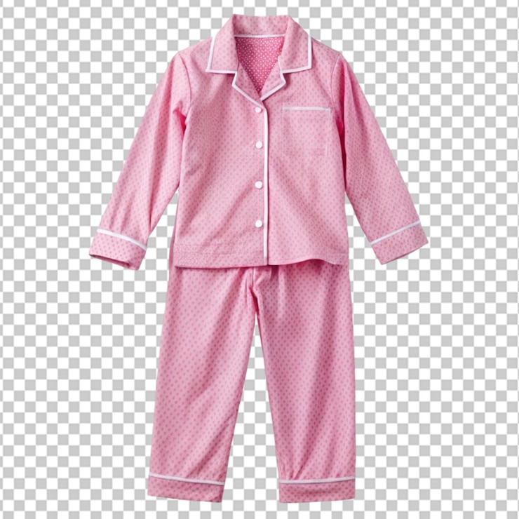 PSD oriental pink pajamas isolated on transparent background