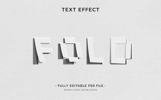 PSD origami-texteffekt