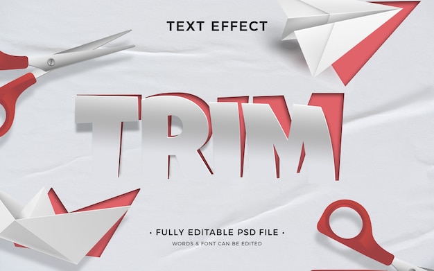 PSD origami-texteffekt