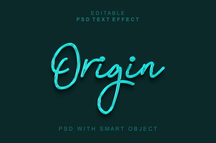 PSD origin 3d-texteffekt