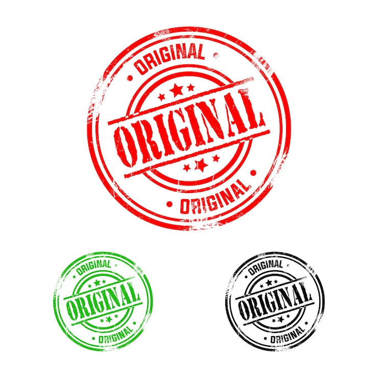 PSD original stamp seal isolated on transparent background