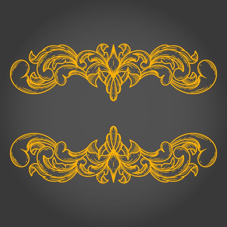 PSD ornamen perbatasan pernikahan floral vintage