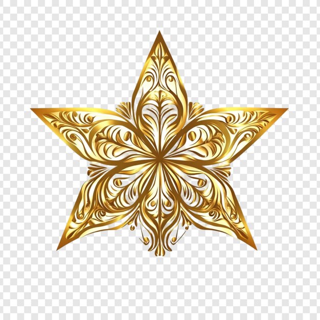 Ornamenter Goldener Stern Feierliche Dekoration Urlaubsdesign Elegantes Symbol