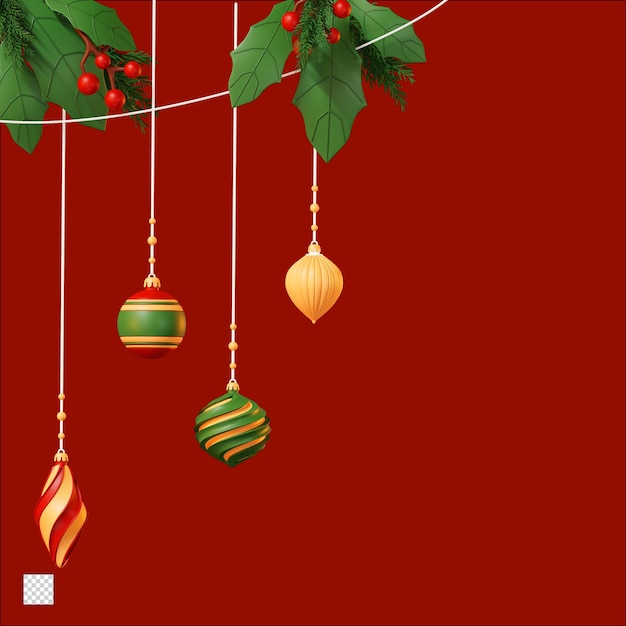Ornamenti di ghirlande di Natale 3D per la decorazione