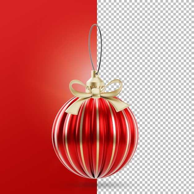 Ornamenti di Natale isolati 3d render