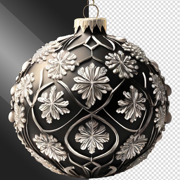 PSD ornamento de natal prata preta ano novo