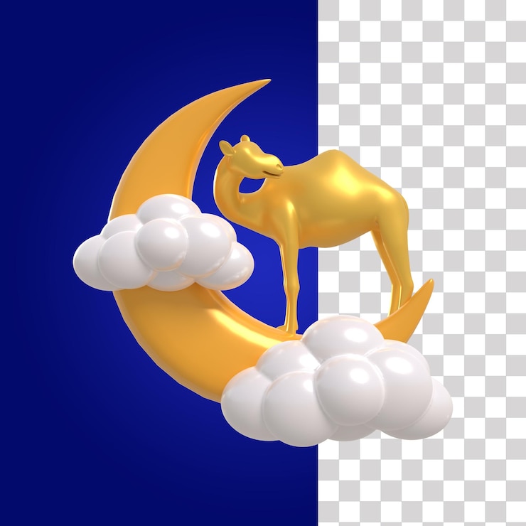 PSD ornamento de eid al adha ilustración en 3d 5