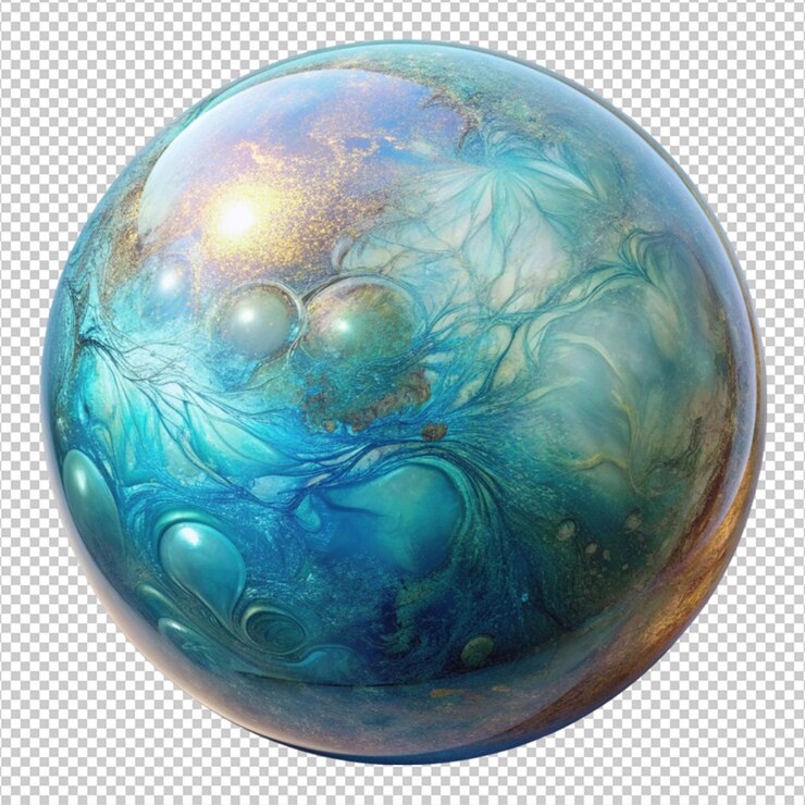 PSD ornamento de esfera de serenidad sobre fondo blanco