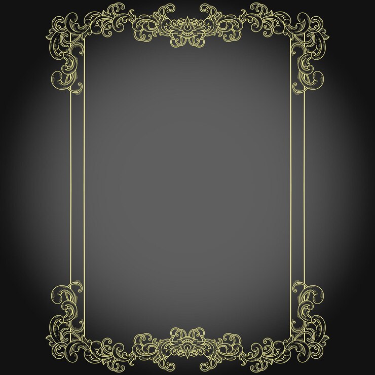 PSD ornamento frontera floral de boda vintage