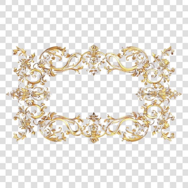 Ornamento gotico PNG accessori a cornice in oro decorazione di lampadario
